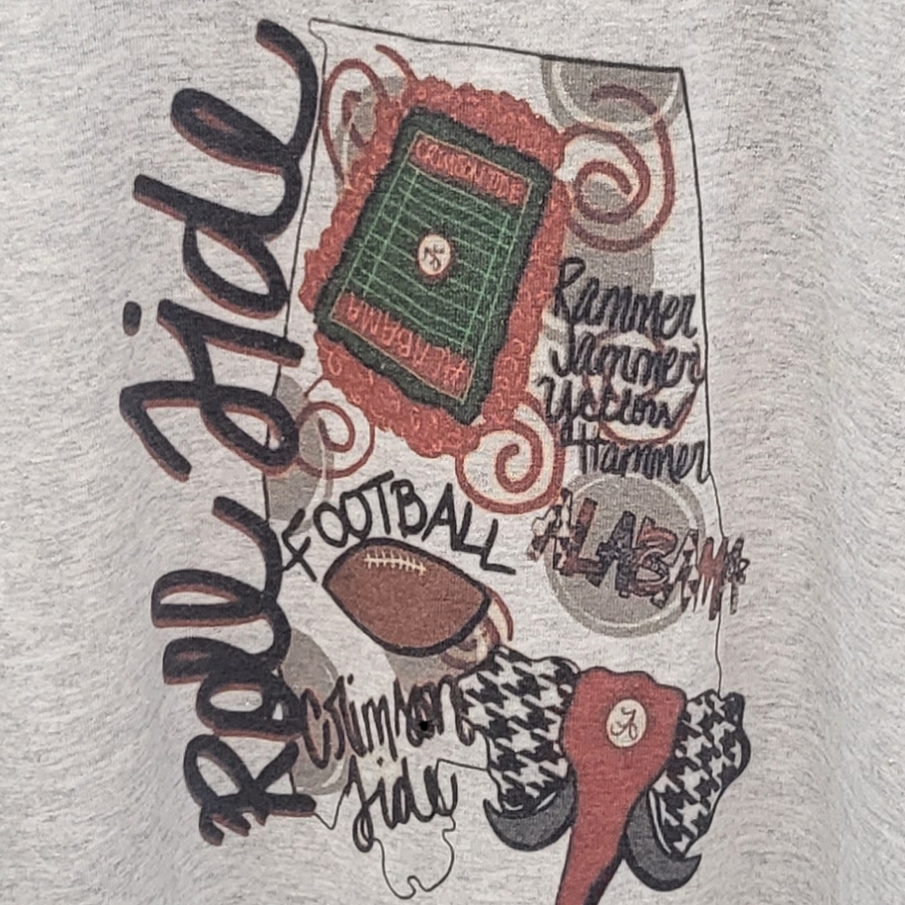 Gray Roll Tide Unisex Tshirt - Picture 2 of 2
